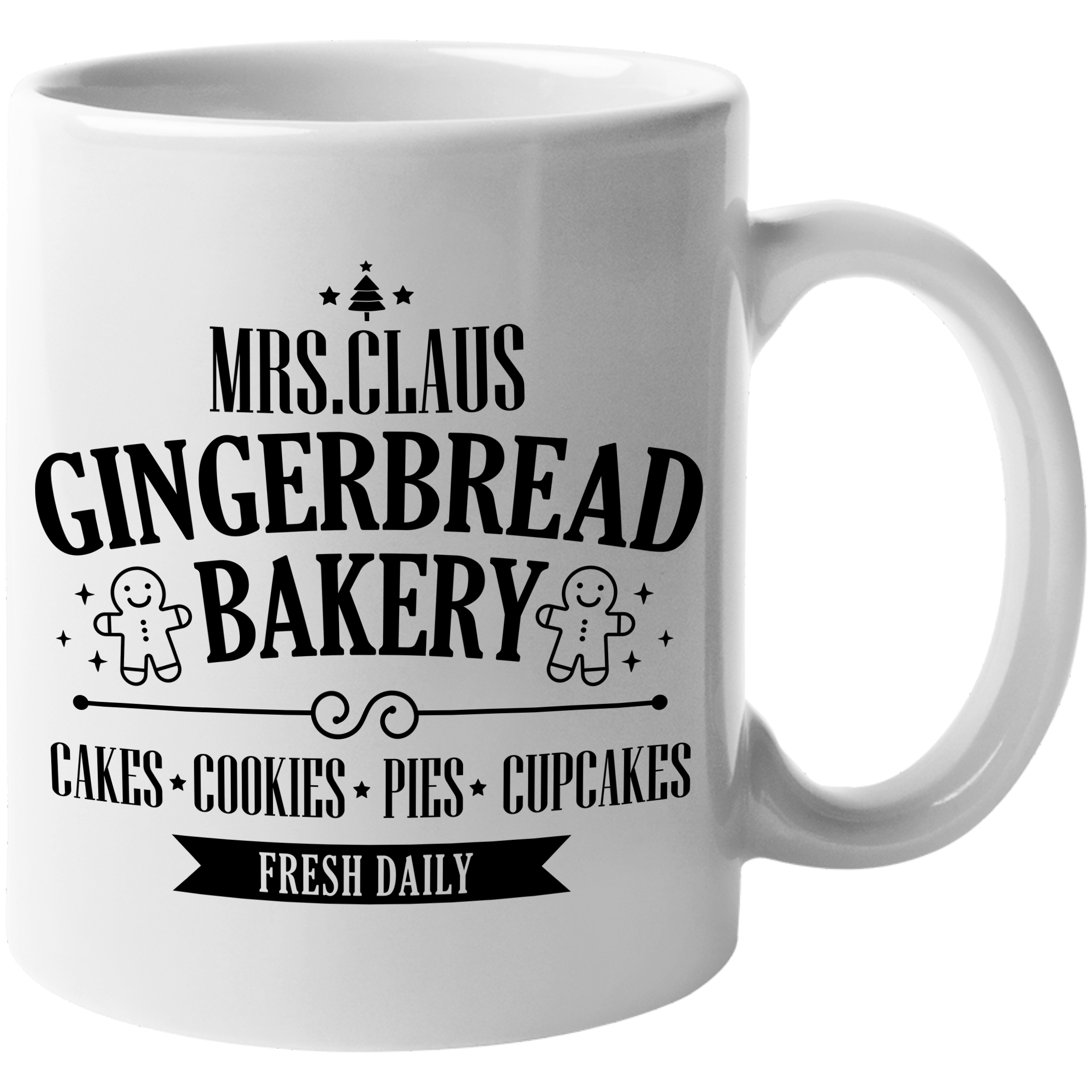 Witty Mrs. Claus Gingerbread Bakery, Christmas Shop Sign Coffee & Tea